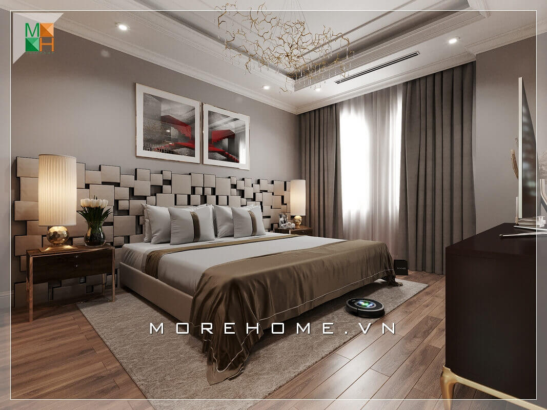 Thiết kế nội thất phòng ngủ chung cư hiện đại