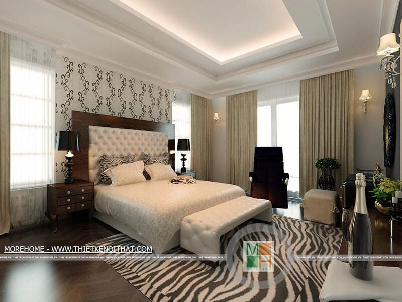 BST mẫu thiết kế phòng ngủ đẹp ấn tượng cho biệt thự