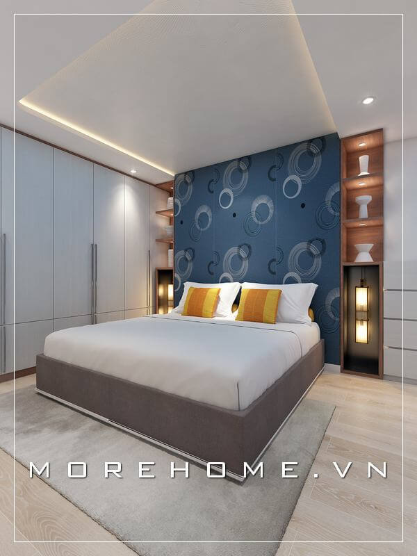 Morehome chia sẻ mẫu giường ngủ chung cư hiện đại độc đáo, tiện nghi