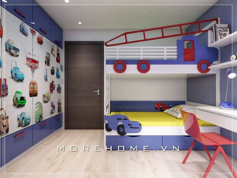 20 Hình ảnh thiết kế căn hộ đáng yêu với giường ngủ cho con trai