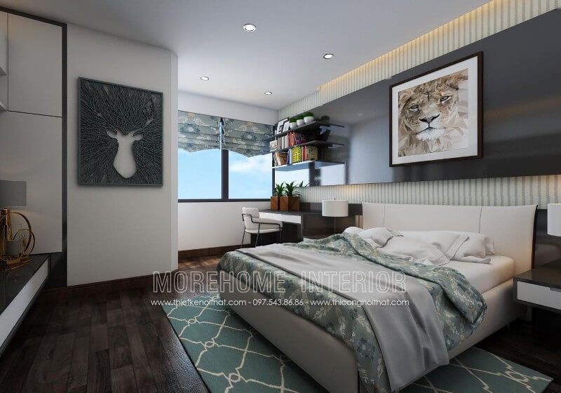 Thiết kế giường ngủ chung cư hiện đại tập trung vào công năng sử dụng, đơn giản hóa các họa tiết hoa văn rườm rà. Mang lại những diện mạo mới cho không gian nội thất phòng ngủ. 
