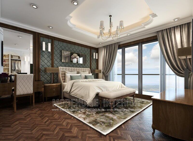 Collection +22 phòng ngủ tân cổ điển đẹp trong thiết kế nội thất căn hộ Penthouse