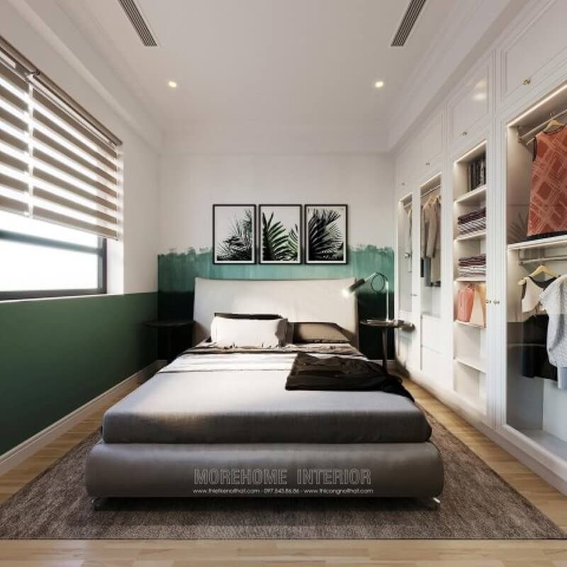 Thiết kế phòng ngủ căn hộ chung cư đẹp từ 22 mẫu tủ quần áo xu hướng 2022-2025