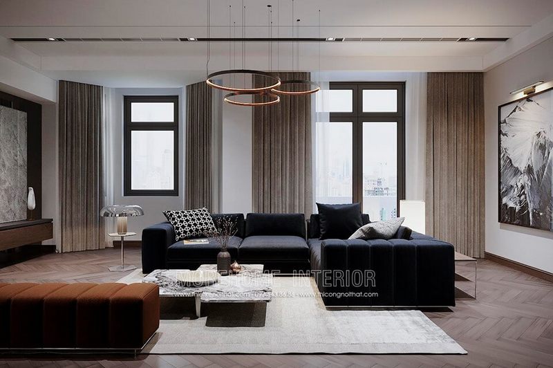 Mẫu sofa góc bọc vải hiện đại - Sản phẩm nội thất cho phòng khách thêm sang trọng